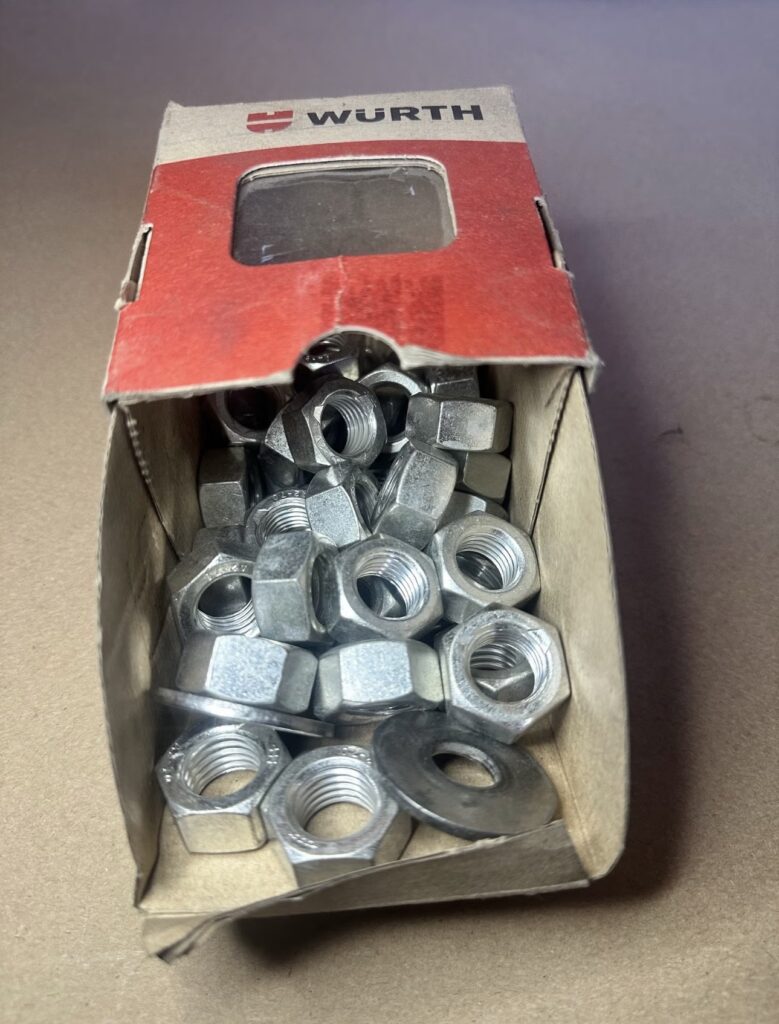 Würth møtrikker 16mm - ca 40 stk